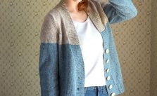 Estuary Two Toned Cardigan Free Knitting Pattern for Women