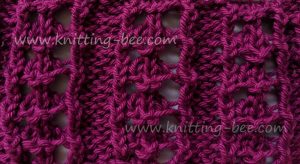 Eyelet Rib Free Knitting Pattern designed by Knitting Bee.