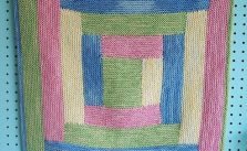 Free Four Colour Log Cabin Baby Blanket Pattern