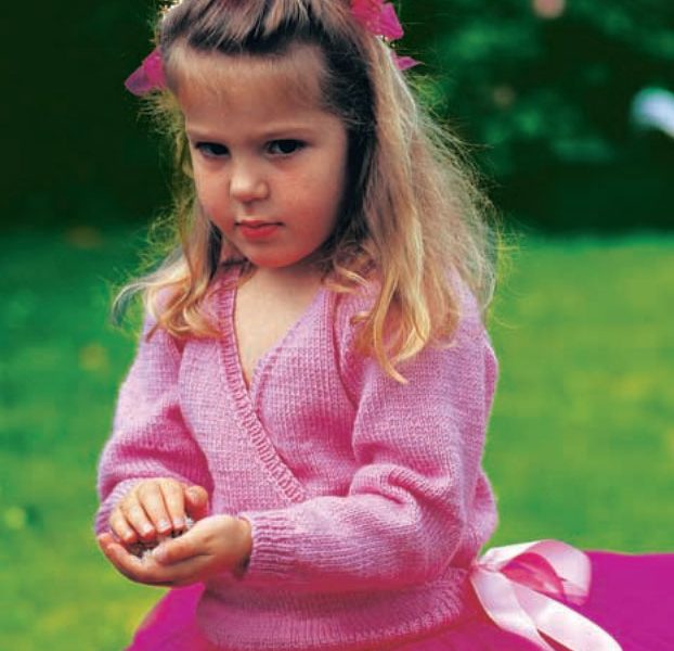Girls Wrap Cardigan Free Knitting Pattern