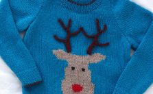 Kid’s Reindeer Jumper Free Christmas Knitting Pattern