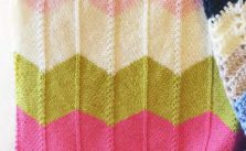Knitted Chevron Blanket for Baby Free Pattern