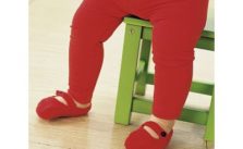 Little Red Shoes Mary Janes Knitting Pattern for Baby