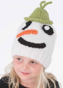 Loyal Chunky Snowman Hat for Kids Knitting Pattern Free