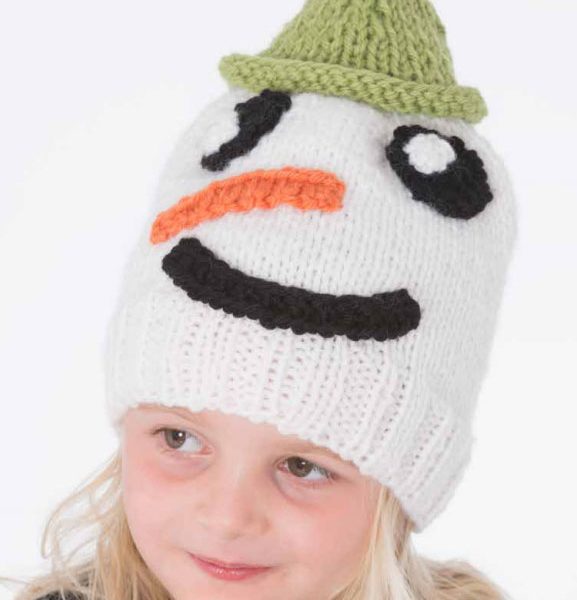 Loyal Chunky Snowman Hat for Kids Knitting Pattern Free