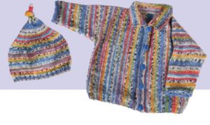 Opal Baby Set Free Knitting Pattern for Cardigan and Hat