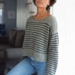 Parnell Striped Ladies Sweater Free Knitting Pattern