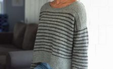 Parnell Striped Ladies Sweater Free Knitting Pattern