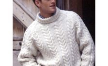 Patons Classic Raglan and Cable Men’s Sweater Free Knitting Pattern