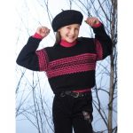 Patons Cropped Sweater with Norwegian Pattern Free Knitting