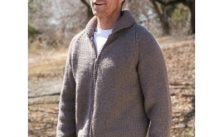 Patons Dad’s Zip Front Jacket Free Knitting Pattern for Men