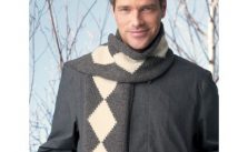 Patons Diamond Scarf Free Knitting Pattern for Men