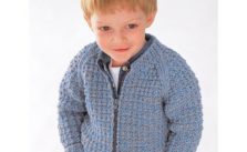 Patons Easy Zip Jacket Child’s Sweater Knit Pattern