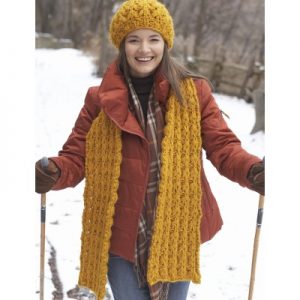 Patons Giant Stitch Hat and Scarf Free Knitting Pattern