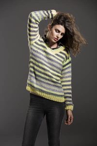 Shaded Stripes Sweater Free Knitting Pattern