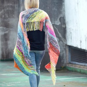 Flying Fringe Rectangular Scarf Free Knitting Pattern