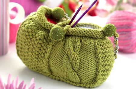 Audrey Cable Bag Free Knitting Pattern