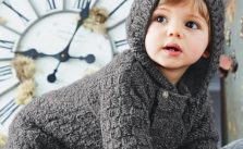 Hooded All-in-one Free Baby Knitting Pattern