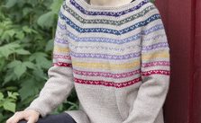 Rainbow Hugs Free Sweater Knitting Pattern