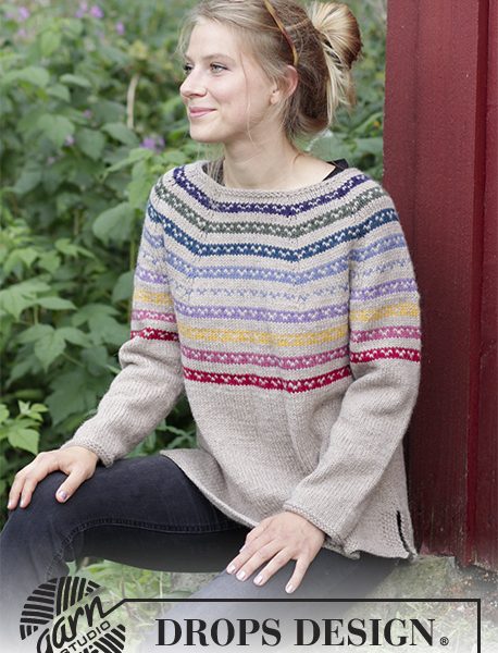 Rainbow Hugs Free Sweater Knitting Pattern