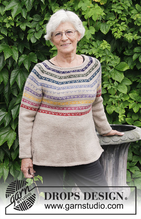 Rainbow Hugs Free Sweater Knitting Pattern