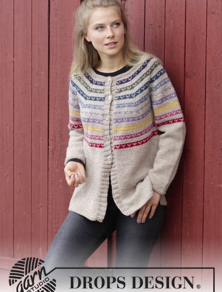 Rainbow Hugs Jacket Free Knitting Pattern