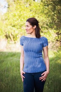 Audrey Ribbed Top Free Knitting Pattern