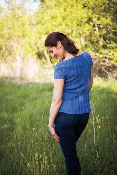 Audrey Ribbed Top Free Knitting Pattern
