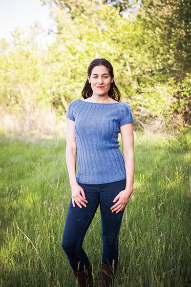 Audrey Ribbed Top Free Knitting Pattern