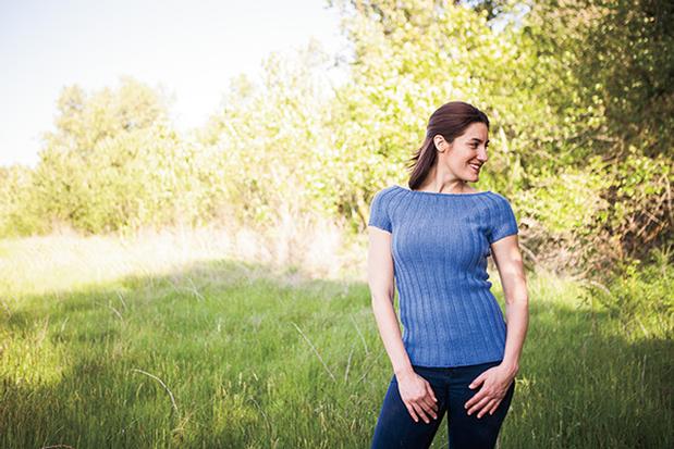 Audrey Ribbed Top Free Knitting Pattern