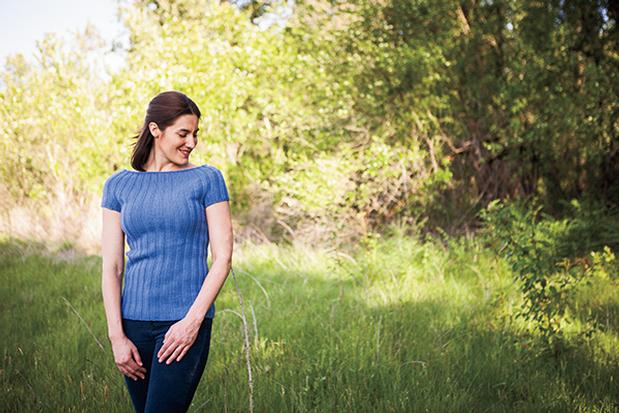 Audrey Ribbed Top Free Knitting Pattern