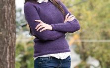 Basic V-Neck Pullover Free Knitting Pattern