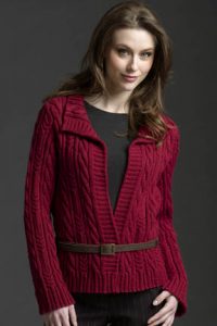 Allover Cable Cardigan Free Knitting Pattern
