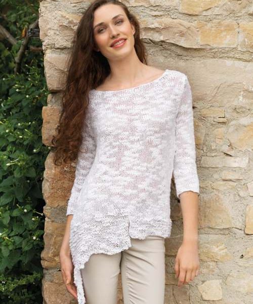 Asymmetrical Modern Sweater Free Knitting Pattern