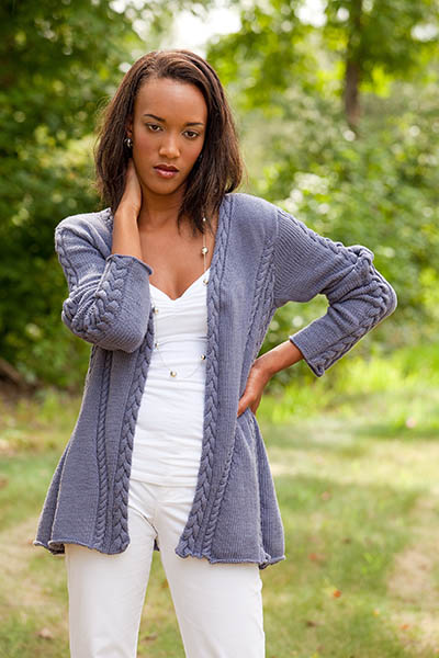 Babbling Brook Women's Cardigan Free Knitting Pattern