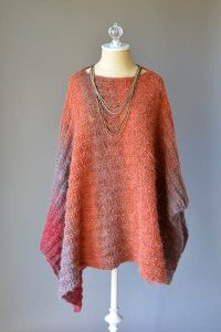 Banked Coals One-Size Poncho Free Knitting Pattern