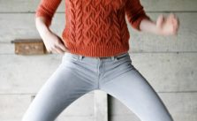 Beatnik Free Sweater Knitting Pattern with Cables