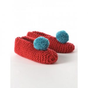 Bernat Men's & Lady's Slippers Free Knitting Pattern