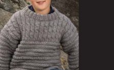 Cabled Boys Sweater Free Knitting Pattern