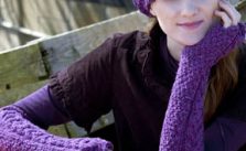 Cabled Helmet & Gauntlets Free Knitting Pattern