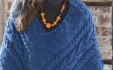 Cabled Poncho Knitting Pattern Free