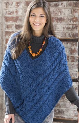 Cabled Poncho Knitting Pattern Free