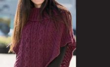 Camel Cabled Poncho Knitting Pattern Free