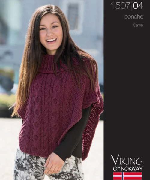 Camel Cabled Poncho Knitting Pattern Free