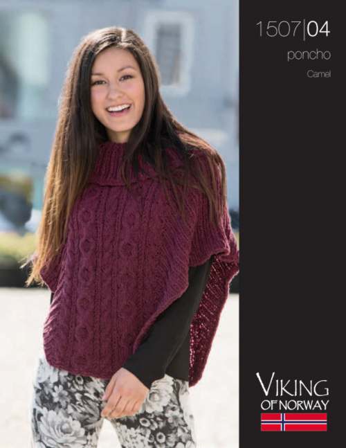 Camel Cabled Poncho Knitting Pattern Free
