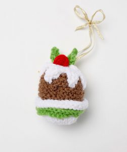Christmas Pudding Ornament Free Christmas Knitting Pattern