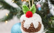 Christmas Pudding Ornament Free Christmas Knitting Pattern