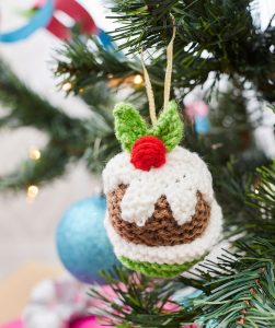 Christmas Pudding Ornament Free Christmas Knitting Pattern