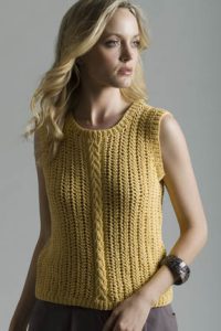 Corn Silk Shell Top Free Knitting Pattern