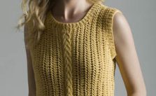 Corn Silk Shell Top Free Knitting Pattern